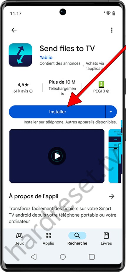 Installez l'application Envoyer des fichiers vers