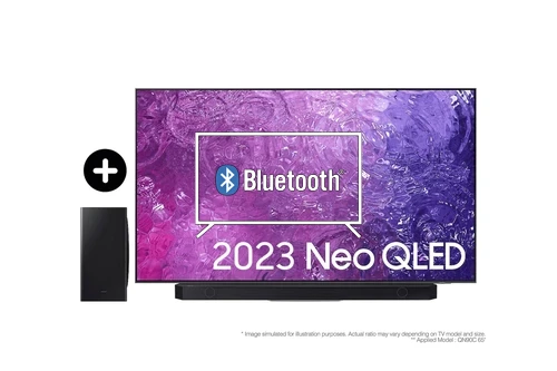 Connect Bluetooth speaker to Samsung 2023 65” QN90C Neo QLED 4K HDR Smart TV with 2023 Q800C Cinematic Soundbar