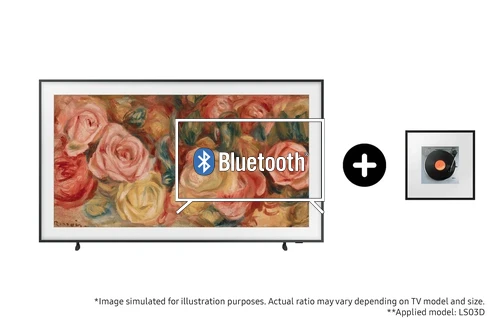 Connectez le haut-parleur Bluetooth au Samsung 2024 65" The Frame QLED 4K TV and Music Frame Wireless Smart Speaker