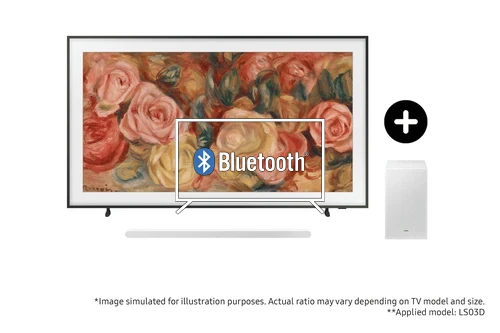 Connectez le haut-parleur Bluetooth au Samsung 2024 65" The Frame QLED 4KTV and S701D Ultra Slim Soundbar with Subwoofer