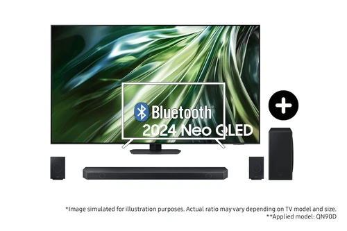 Conectar altavoz Bluetooth a Samsung 2024 75” QN90D Neo QLED 4K TV and Q930D Q-Series Soundbar with Subwoofer and Rear Speakers