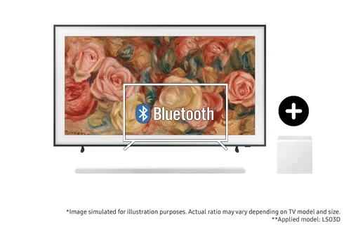 Connect Bluetooth speaker to Samsung 2024 75" The Frame QLED 4K HDR Smart TV and S801D Ultra Slim Soundbar with Subwoofer