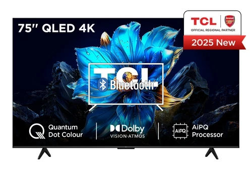 Connect Bluetooth speakers or headphones to TCL 75P7K-UK