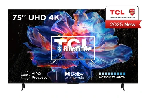 Connect Bluetooth speakers or headphones to TCL 75V6C