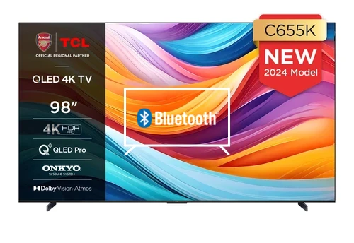 Connect Bluetooth speakers or headphones to TCL 98C655K