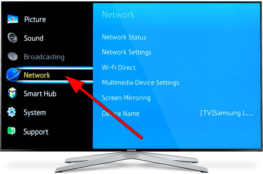 Tizen settings menu