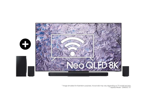 Connecter à Internet Samsung 2023 65” QN800C Neo QLED 8K HDR Smart TV with 2023 Q930C Cinematic Soundbar