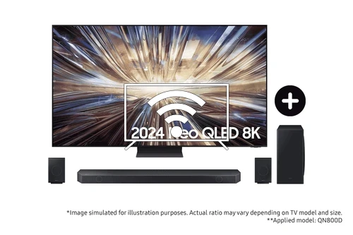 Conectar a internet Samsung 2024 65” QN800D Neo QLED 8K TV and Q930D Q-Series Soundbar with Subwoofer and Rear Speakers