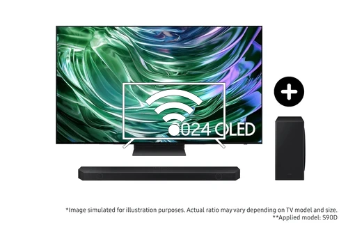 Connecter à Internet Samsung 2024 65” S90D OLED 4K TV and S800D Ultra Slim Soundbar with Subwoofer