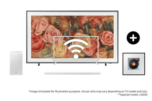 Connecter à Internet Samsung 2024 65" The Frame QLED 4K TV with S701D Ultra Slim Soundbar and Music Frame Wireless Smart Speaker