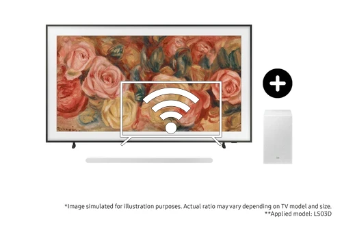 Conectar a internet Samsung 2024 65" The Frame QLED 4KTV and S701D Ultra Slim Soundbar with Subwoofer