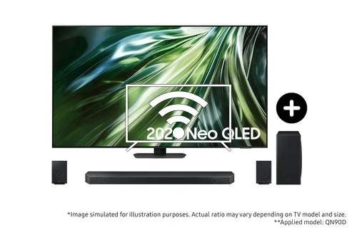 Connect to the internet Samsung 2024 75” QN90D Neo QLED 4K TV and Q930D Q-Series Soundbar with Subwoofer and Rear Speakers