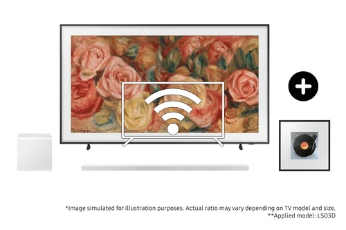 Conectar a internet Samsung 2024 75" The Frame QLED 4K TV with S801D Ultra Slim Soundbar and Music Frame Wireless Smart Speaker