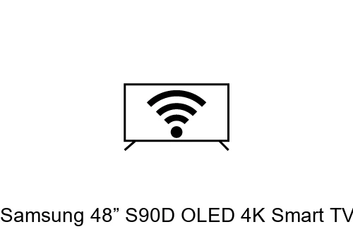 Connecter à Internet Samsung 48” S90D OLED 4K Smart TV (2024) and Galaxy Buds3 Pro (White)