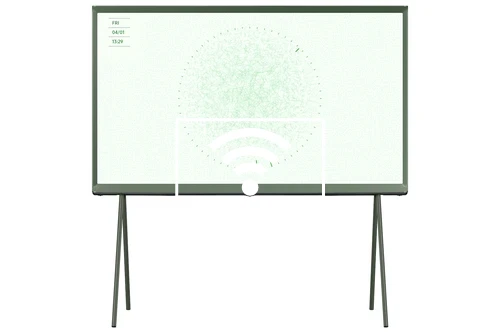 Connect to the internet Samsung 50" The Serif LS01D QLED 4K HDR Smart TV in Ivy Green (2024)
