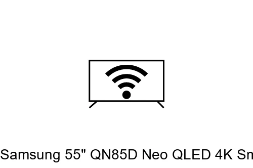 Connect to the internet Samsung 55" QN85D Neo QLED 4K Smart TV (2024) and Galaxy Buds3 Pro (White)