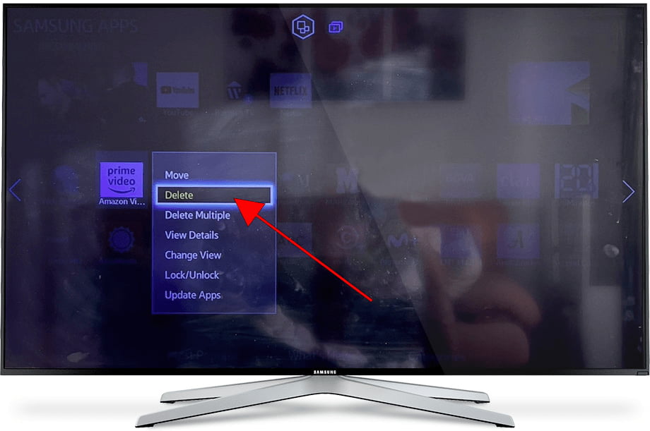 Delete application Samsung TV