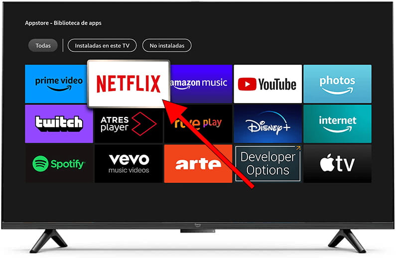 Seleccionar aplicación en Fire TV