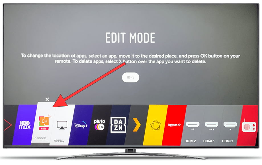 Edit mode LG TV