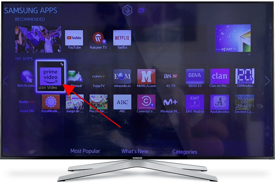 Select application televisor Samsung