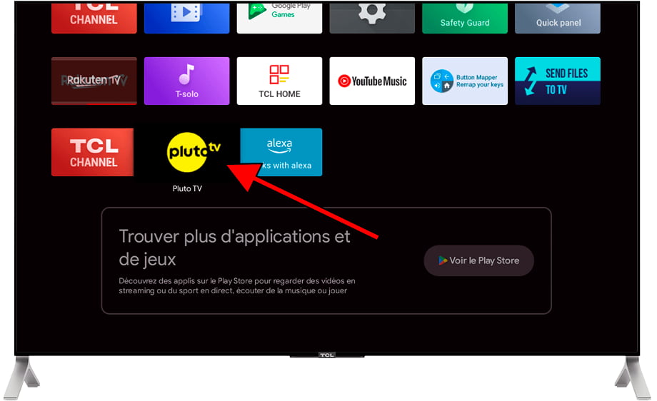 Sélectionnez une application Android TV