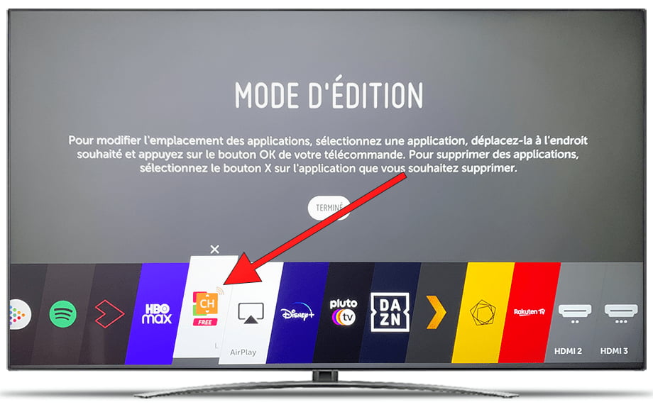 Mode édition téléviseur LG