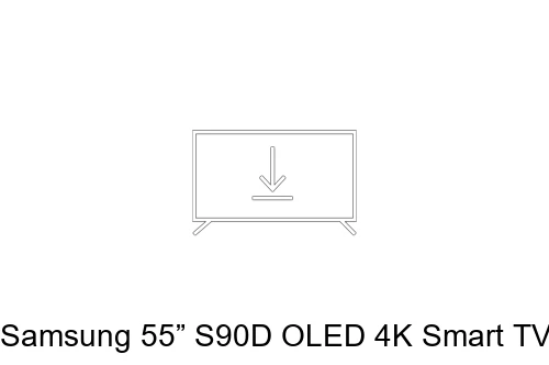 Install apps on Samsung 55” S90D OLED 4K Smart TV (2024) and Galaxy Buds3 Pro (White)