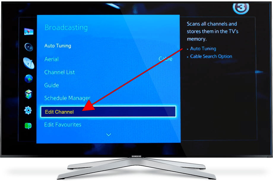 Channel list Samsung TV