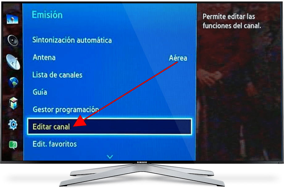 Lista de canales Samsung TV