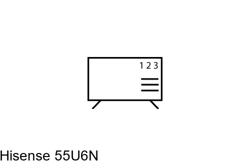 Organize channels in Hisense 55U6N