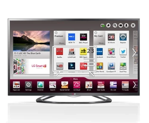 Organize channels in LG 42LA641V