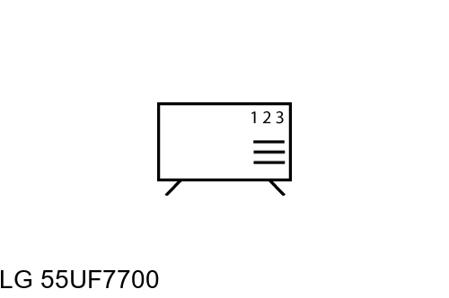 Organize channels in LG 55UF7700