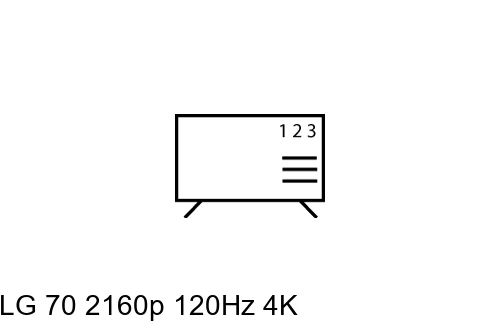 Trier les chaînes sur LG 70 2160p 120Hz 4K