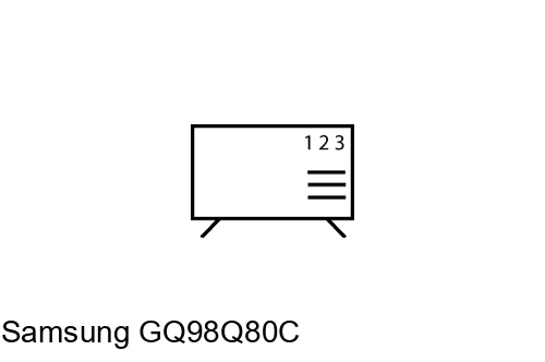 Organize channels in Samsung GQ98Q80C