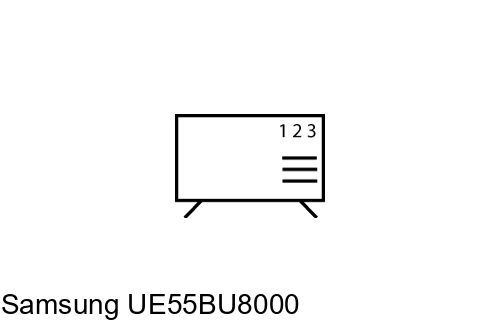Organize channels in Samsung UE55BU8000