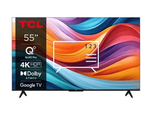 Organize channels in TCL 55T7B