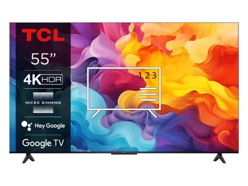 Organize channels in TCL 55V6B