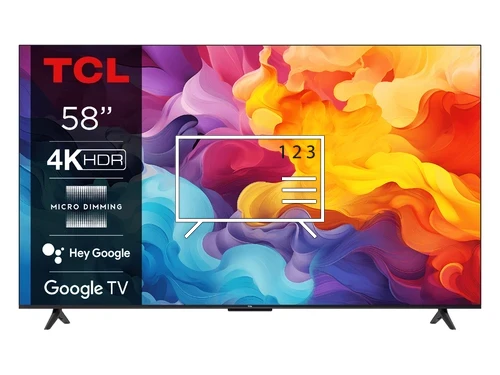 Organize channels in TCL 58V6B