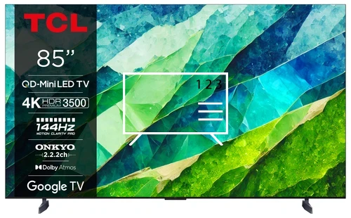 Organize channels in TCL 85C855 4K QD-Mini LED Google TV