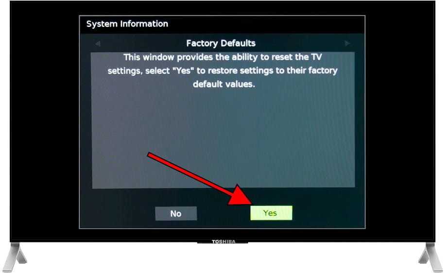 Restaurar TV Toshiba