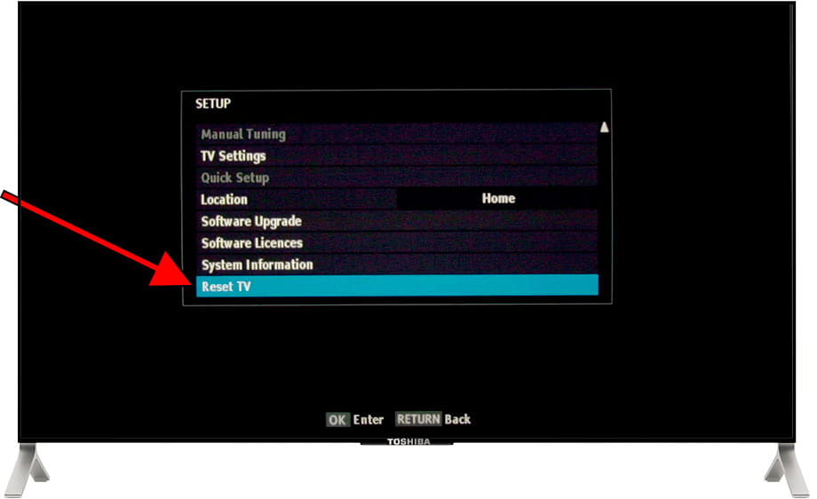 Restore Toshiba TV