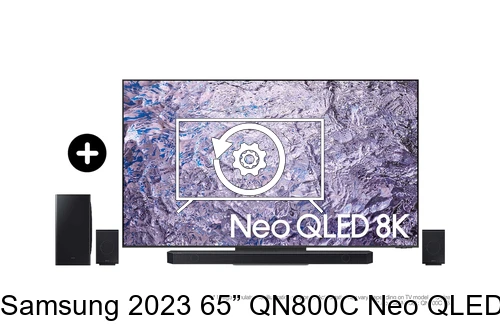 Factory reset Samsung 2023 65” QN800C Neo QLED 8K HDR Smart TV with 2023 Q930C Cinematic Soundbar