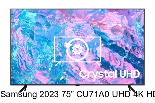 Factory reset Samsung 2023 75” CU71A0 UHD 4K HDR Smart TV