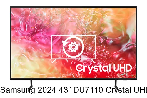 Restaurar de fábrica Samsung 2024 43” DU7110 Crystal UHD 4K HDR Smart TV