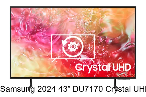 Factory reset Samsung 2024 43” DU7170 Crystal UHD 4K HDR Smart TV