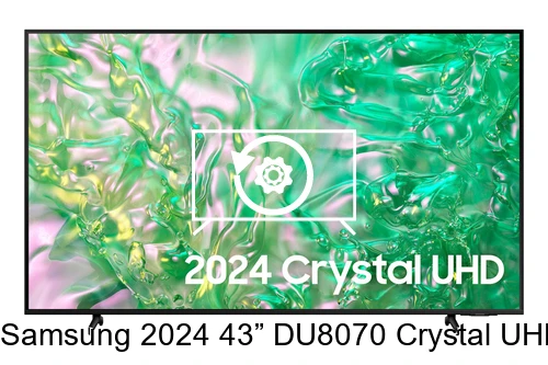 Factory reset Samsung 2024 43” DU8070 Crystal UHD 4K HDR Smart TV