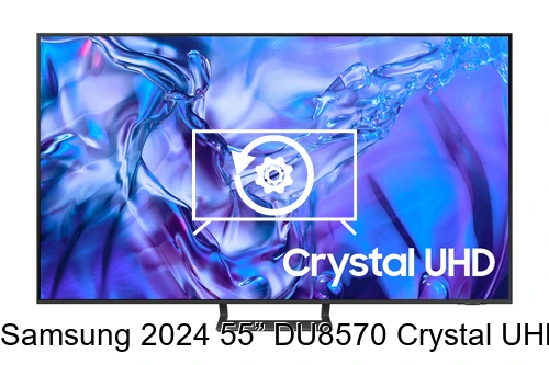 Factory reset Samsung 2024 55” DU8570 Crystal UHD 4K HDR Smart TV