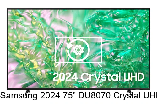 Restaurar de fábrica Samsung 2024 75” DU8070 Crystal UHD 4K HDR Smart TV