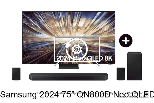 Factory reset Samsung 2024 75” QN800D Neo QLED 8K TV and Q990D Q-Series Soundbar with Subwoofer and Rear Speakers