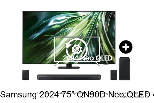 Factory reset Samsung 2024 75” QN90D Neo QLED 4K TV and Q930D Q-Series Soundbar with Subwoofer and Rear Speakers